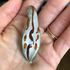 Hand blown glass pendant